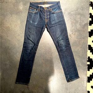 Nudie Jeans Co Grim Tim Dry Open Navy Jeans - 30